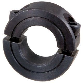 12mm I.D., 28mm O.D., 11mm Wide, Two Piece, Collars and Couplings Metric Shaft Collars, Steel (1 Each) Clamp On Shaft Collars