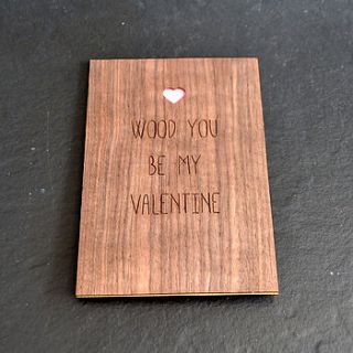 wood valentine's day card by made lovingly made