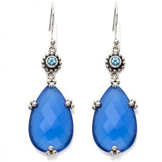 Himalayan Gems™ Bold Pear Shaped Gemstone Drop Sterling Silver Earrings