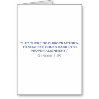 Chiropractors / Genesis Greeting Card