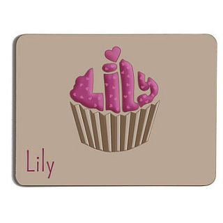 personalised large cupcake placemat by name art