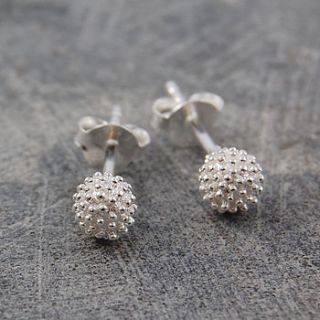 sterling silver bubble stud ball earrings by otis jaxon silver and gold jewellery
