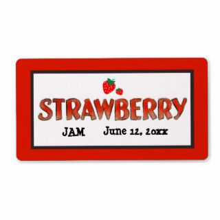 Homemade Strawberry Jam Label Sticker