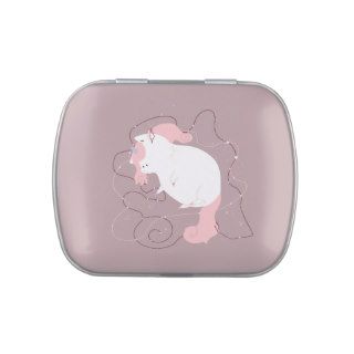 Cute Cosmic Floating Unicorn Candy Tin