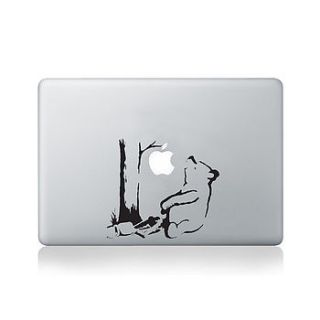 banksy winnie the pooh bear decal for macbook by vinyl revolution