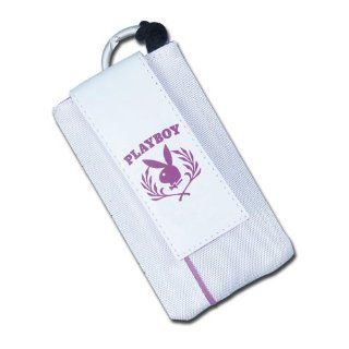 Licensed Playboy White Universal Cellphone Lanyard Pouch with Pink Logo on Front Lined with Playboy Bunny Print Velcro Flap Keeps Phone Secure Cell Phones & Accessories