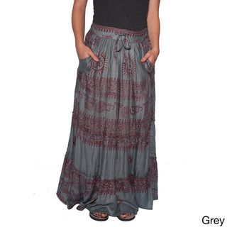 Handmade Women's Ohm Cotton Boho Gypsy Skirt (Nepal) Women's Clothing