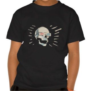 Skull with 3d glasses shirts