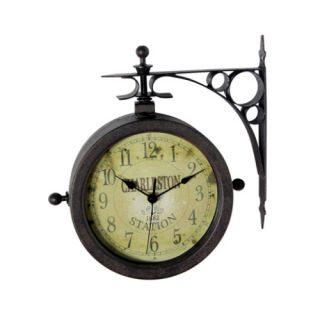 Two Sided Charleston Clock Thermometer