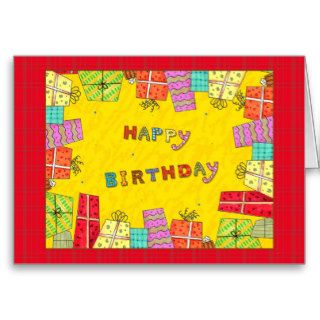 Happy Birthday Gift Boxes   birthday greeting card