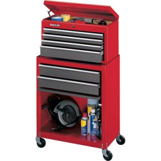 Stack-On 6-Drawer Chest/Cabinet Combo — Red, Steel, Model# SC-600-DS  Tool Chests