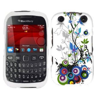 Blackberry Curve 9315 White Sprint Flower Hard Case Phone Cover Cell Phones & Accessories