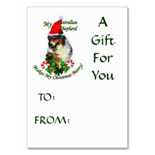 Australian Shepherd Christmas Gifts Name Tags Business Card Templates
