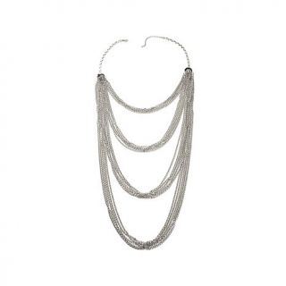 Stately Steel Layered 25" Chain Necklace