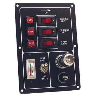 3 Switch Panel With Battery Tester And Lighter 74287