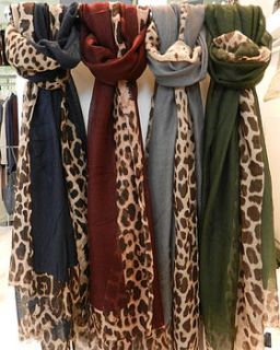 italian design leopard print scarf by lovethelinks