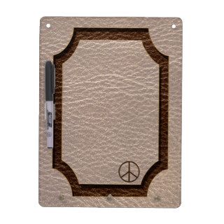 Leather Look Peace Brown Soft Dry Erase Boards
