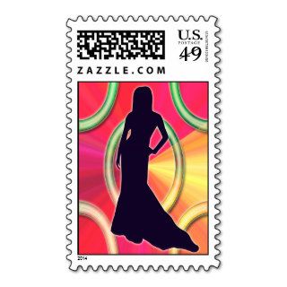 FASHION MODEL SILHOUETTE POSTAGE STAMPS
