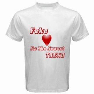 Men's customized FAKE ITS NEWEST 100% Cotton White T shirt Clothing