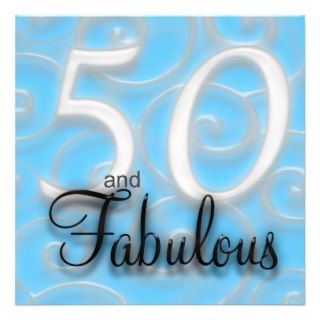 50 and fabulous Birthday Invitation
