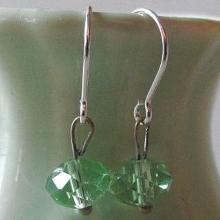 vintage art deco glass bead earrings by ava mae designs