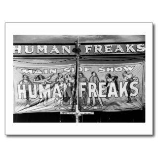 Freak Show, 1940s Postcards