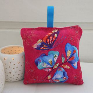 japanese flower lavender cushion by isana design