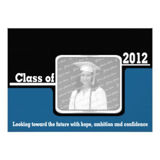 2012 Graduation Photo Blue Invite
