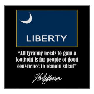 Liberty Flag (Jefferson quote) Print