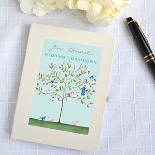 personalised wedding countdown notebook by made by ellis