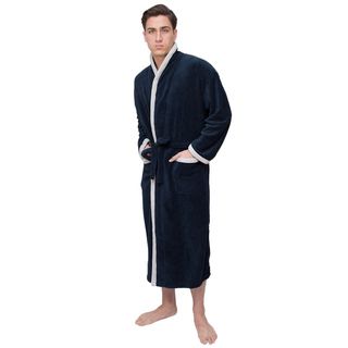 Navy Blue Signature Plush Marshmallow Bath Robe Wrapped In A Cloud Robes