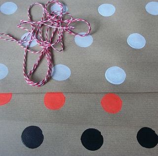 hand printed wrapping paper by laurel howells