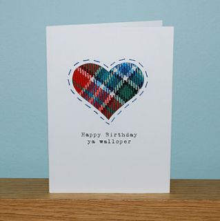 'happy birthday ya walloper' scottish card by hiya pal