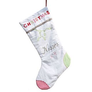 christmas kisses stocking by lime tree interiors
