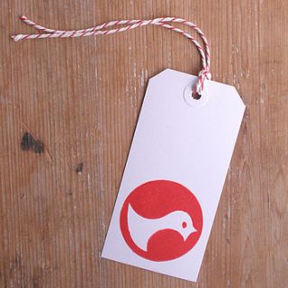 christmas robin gift tags   pack of five by my giddy aunt