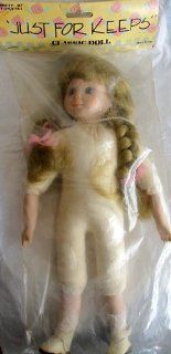 Craft 'JUST FOR KEEPS' CLASSIC DOLL 13" Tall w PORCELAIN HEAD, HANDS & FEET, SOFT BODY & Combable BLONDE HAIR (Wang's International)