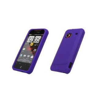 Premium Purple Silicone Gel Skin Cover Case for HTC Droid Incredible Cell Phones & Accessories