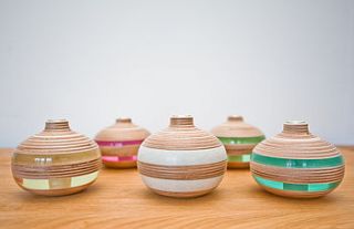 mini hand turned wood vase by craft house concept