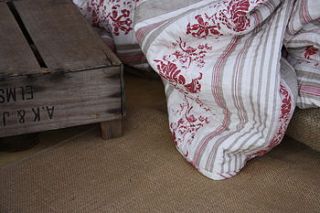 country style floral/stripe quilted bedspread by the comfi cottage