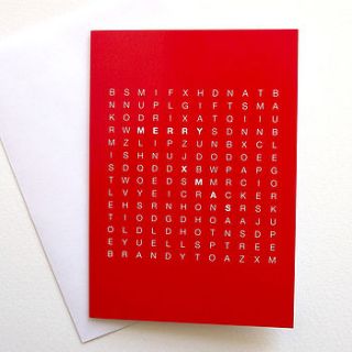 christmas word search cards by hello dodo