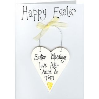 personalised easter card by country heart