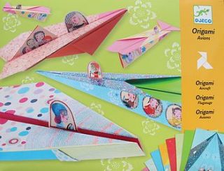 origami airplane kit the pink edition by nest