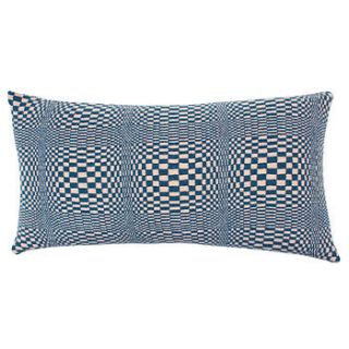 knitted blue optic cushion by seven gauge studios