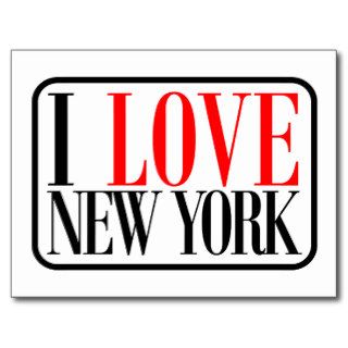 I Love New York Design Postcards