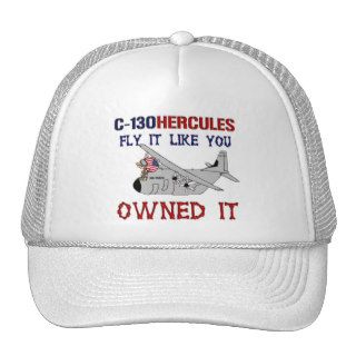 C 130 Hercules cartoon Trucker Hats