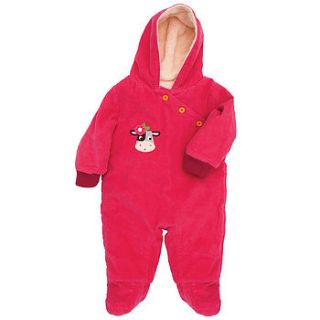 collette the cow cord snowsuit by olive&moss