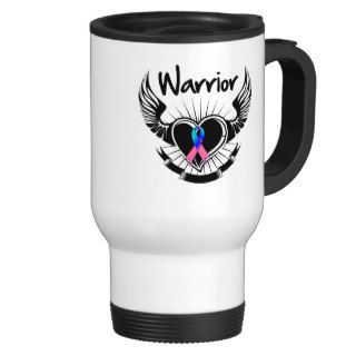 Thyroid Cancer Warrior Fighter Wings Coffee Mugs