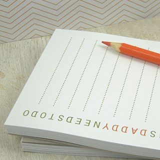 personalised notepad for father's day by xoxo stationery