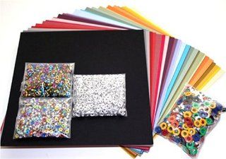Eye Lets Etc. 2550 Piece Eye Lets Assortment with 8 by 8 Inch Assorted Cardstock