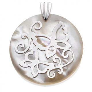 Michael Anthony Jewelry® Round "Butterfly" Mother of Pearl Sterl